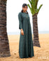 Brocaded Satin A-Line Dress 55581